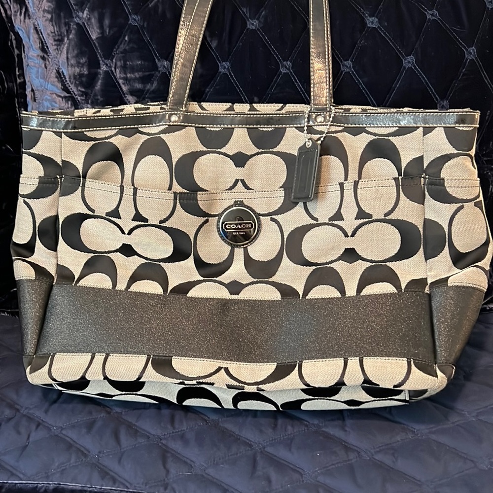 Coach Signature Multifunction Diaper bag / Laptop Tote